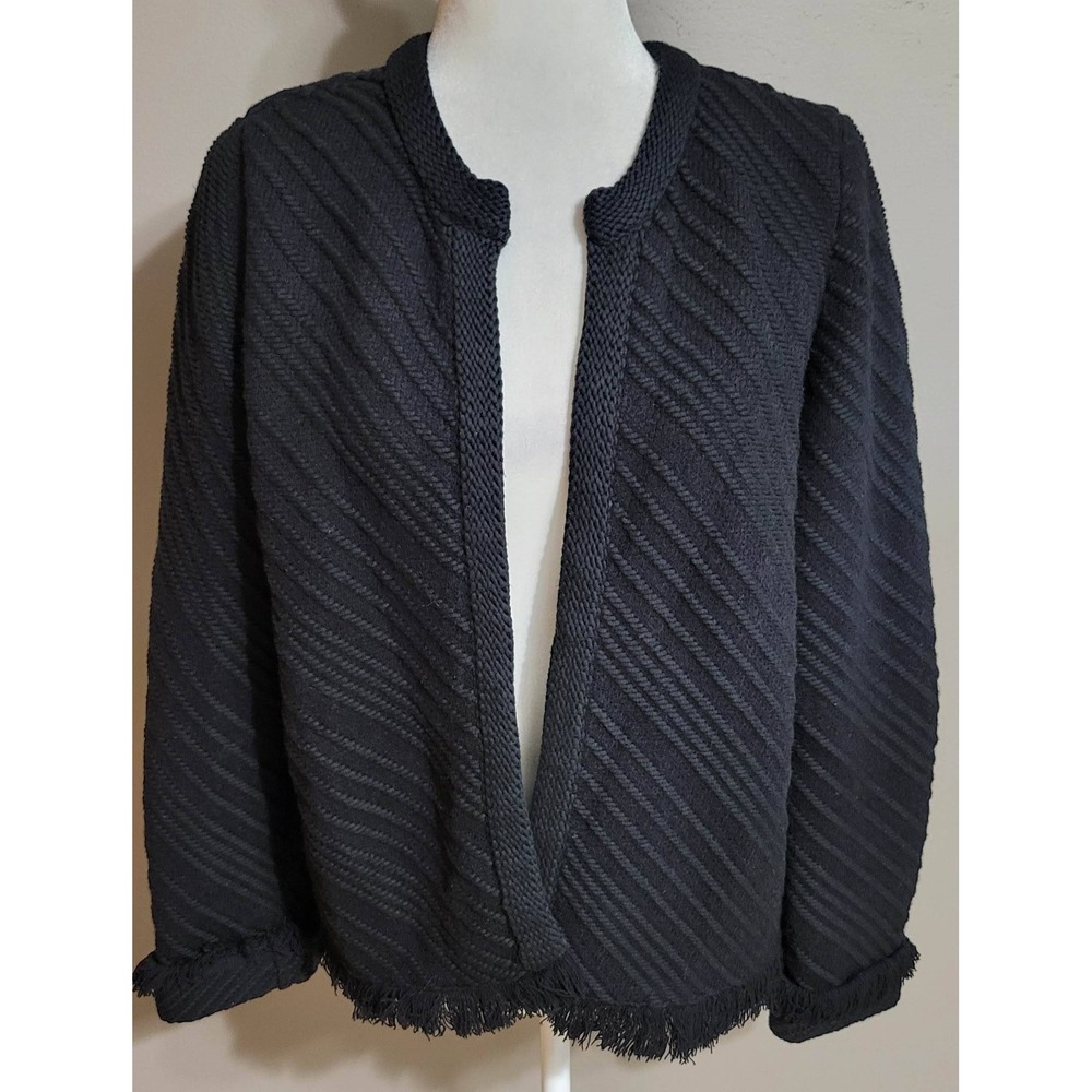 Ann Taylor Fringed Sweater Jacket